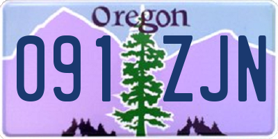 OR license plate 091ZJN