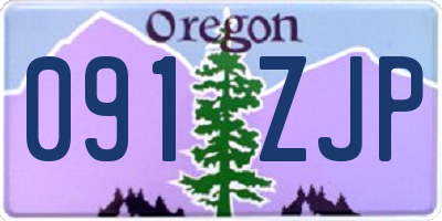 OR license plate 091ZJP