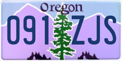 OR license plate 091ZJS