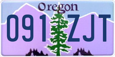 OR license plate 091ZJT