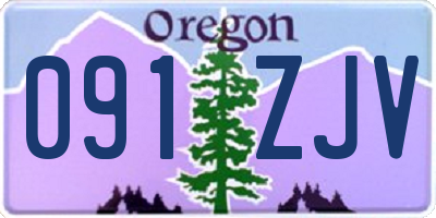 OR license plate 091ZJV