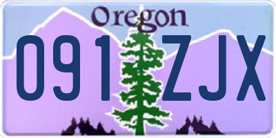 OR license plate 091ZJX