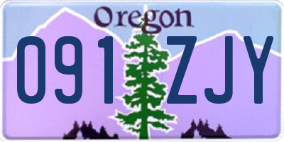 OR license plate 091ZJY