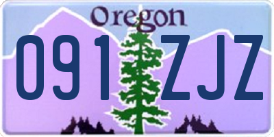 OR license plate 091ZJZ