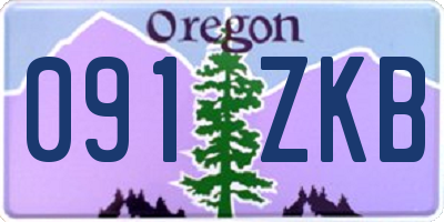 OR license plate 091ZKB