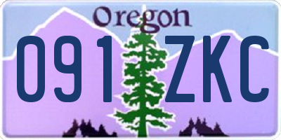 OR license plate 091ZKC
