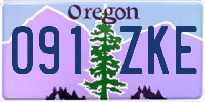 OR license plate 091ZKE