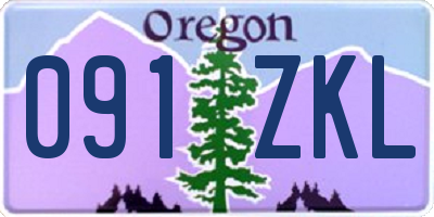 OR license plate 091ZKL