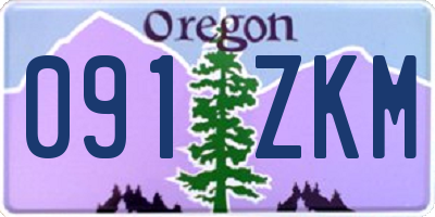OR license plate 091ZKM
