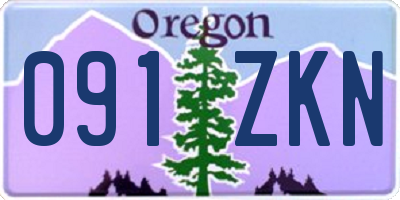 OR license plate 091ZKN