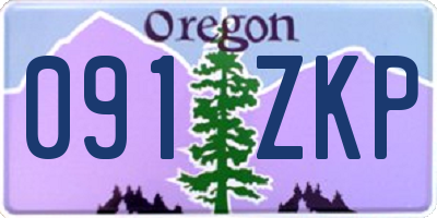 OR license plate 091ZKP