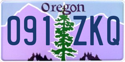 OR license plate 091ZKQ