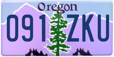 OR license plate 091ZKU