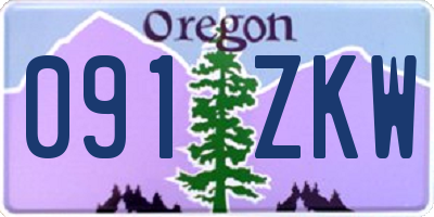 OR license plate 091ZKW