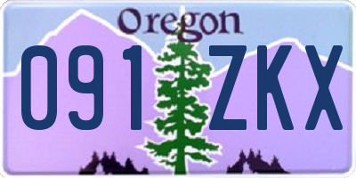 OR license plate 091ZKX