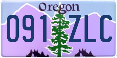OR license plate 091ZLC