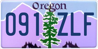 OR license plate 091ZLF