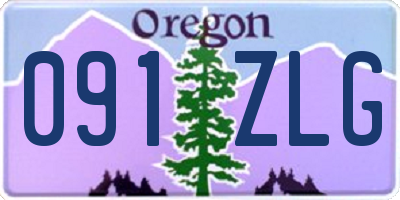 OR license plate 091ZLG