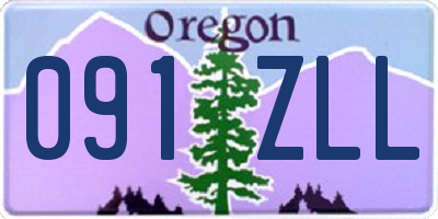OR license plate 091ZLL