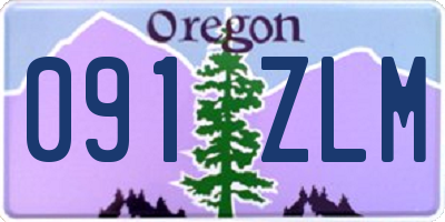 OR license plate 091ZLM