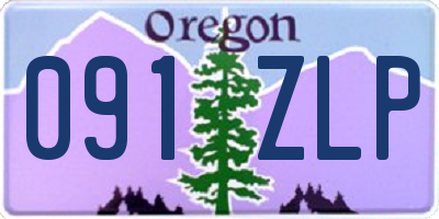 OR license plate 091ZLP