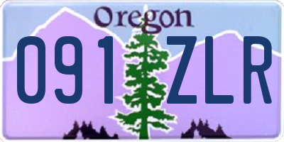 OR license plate 091ZLR