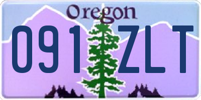 OR license plate 091ZLT