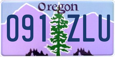 OR license plate 091ZLU