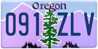 OR license plate 091ZLV