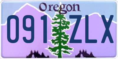 OR license plate 091ZLX