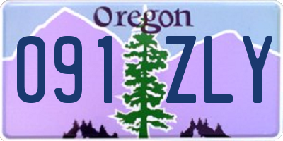 OR license plate 091ZLY