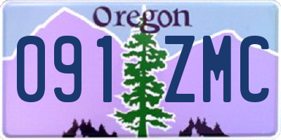 OR license plate 091ZMC