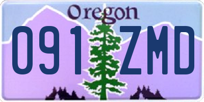OR license plate 091ZMD