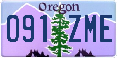 OR license plate 091ZME