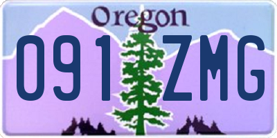 OR license plate 091ZMG