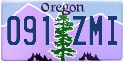 OR license plate 091ZMI