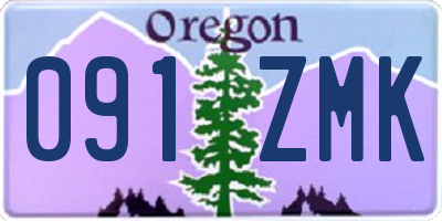OR license plate 091ZMK