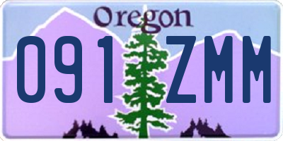 OR license plate 091ZMM