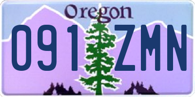 OR license plate 091ZMN