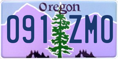 OR license plate 091ZMO
