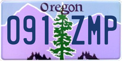 OR license plate 091ZMP