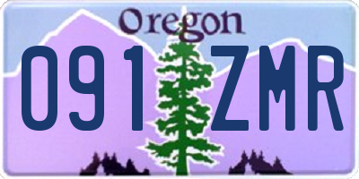 OR license plate 091ZMR