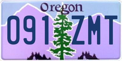 OR license plate 091ZMT