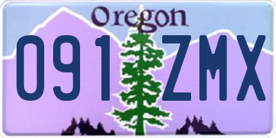 OR license plate 091ZMX