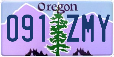 OR license plate 091ZMY