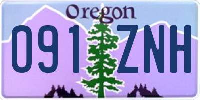 OR license plate 091ZNH