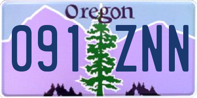 OR license plate 091ZNN