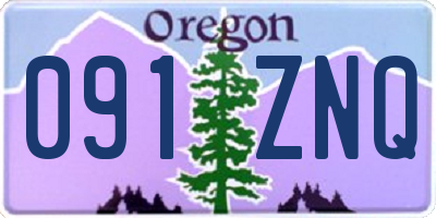 OR license plate 091ZNQ