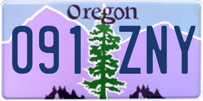 OR license plate 091ZNY