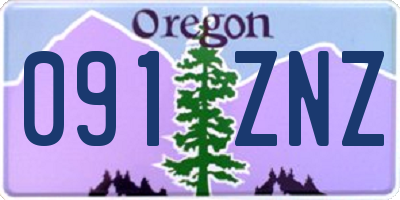 OR license plate 091ZNZ